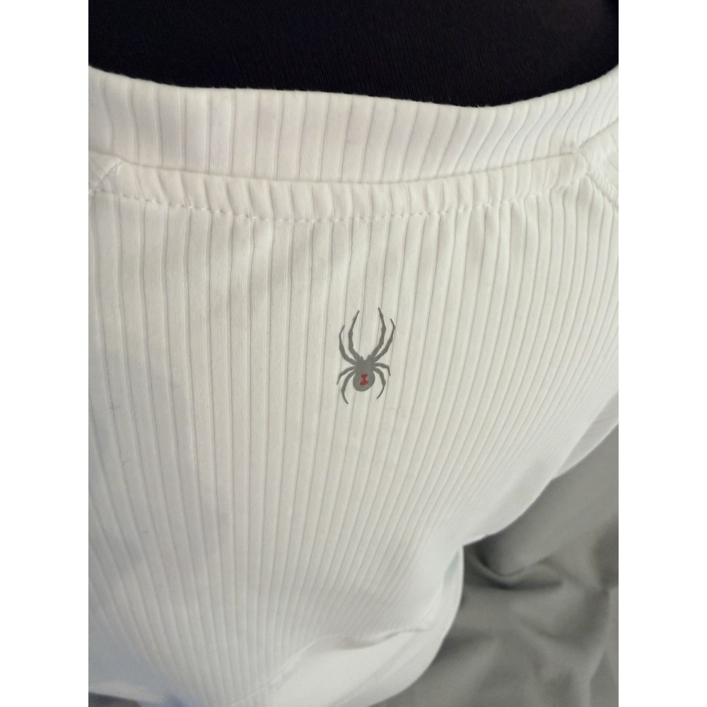 Spyder Women's Active Ribbed Short Sleeve Tee, White, Size XL - Picture 6 of 7